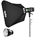 Godox AD600BM Outdoor Flash Strobe Light, 600Ws Bowens Mount Flash Monolight, 2.4G Wireless X System, GN87 1/8000 HSS Portable Lamp, with Godox AD-R6 Standard Reflector, 80cmX80cm /32