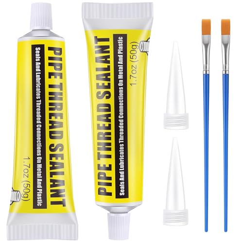 Threlaco 2 Pcs Soft Set Pipe Thread Sealant, 1-3/4 Ounce Non Hardening