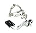 3.5X Loupes Binocular Glass Magnifier Leather Headband DY-108 New Type with LED Headlight (White)
