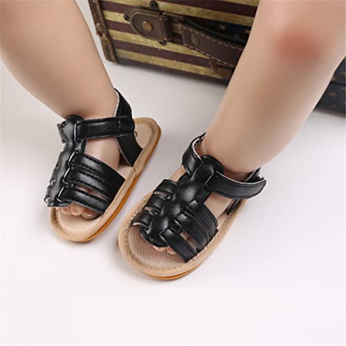 TIMATEGO Infant Baby Girls Sandals Non Slip Soft Sole T-Strap Flip Flops Toddler First Walker Crib Dress Shoes 3-18 Months2