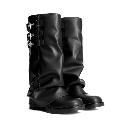 Image of DREAM PAIRS Fold-over Knee High Fashion Boots for Women