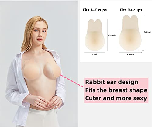 Ultra-Thin Push Up Nipple Covers Breast Lift Tape Solid Silicone Pasties Petals Strapless Adhesive Bras For Women Light Beige #TOP4