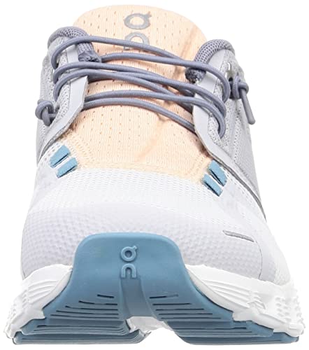 On Women\'s Cloud 5 Push, Glacier/Undyed White, 9 Medium US