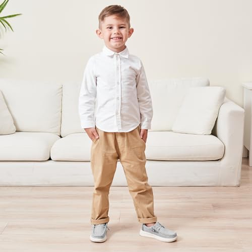 Apakowa Kids Boys Girls Loafers Slip-On Lightweight Comfortable Shoes (Toddler/Little Kid/Big Kid) Grey thumb #6