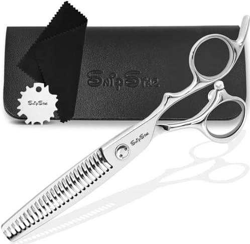 25 Teeth Hair Thinning Scissors Salon CNC 440C Hair Texturizing Scissors with Tension Adjuster and Leather Case 6.5inch Professional Hair Trimming Shears for Men,Women,Kids,Babies and Home 25 Teeth Hair Thinning Scissors Salon CNC 440C Hair Texturizing Scissors with Tension Adjuster and Leather Case 6.5inch Professional Hair Trimming Shears for Men,Women,Kids,Babies and Home