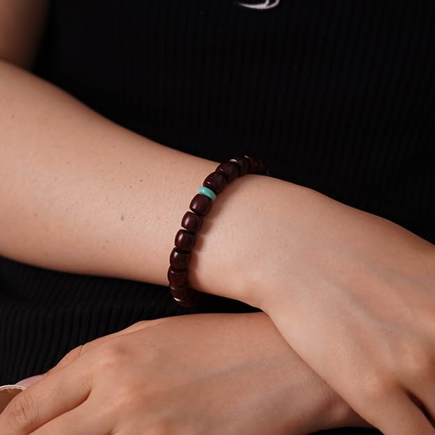 Handmade Beaded Bracelets for Men & Women, Wooden Mens Bead Bracelets Couples Bracelets Comfortable for Daily Wear Birthday Gift for Men Women4