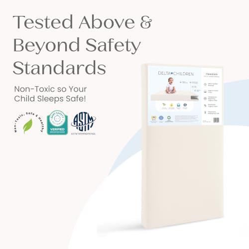 Delta Children CleanEarth Certified Organic Crib and Toddler Mattress – GOTS Certified, Non-Toxic Breathable Baby Mattress - Regulates Temperature, 10-Year Warranty - image 3