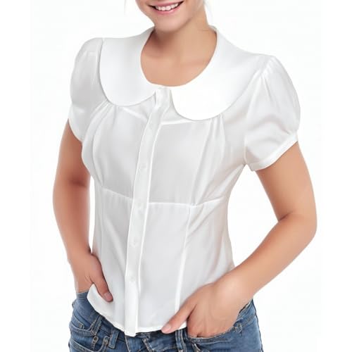 Chemisier Dirndl pour femme en coton à carreaux et manches courtes