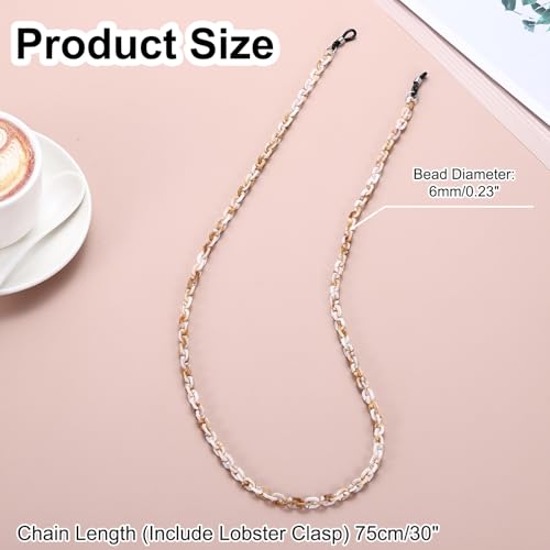 Image of uxcell Eyeglass Chains for Women, Resin Eyeglass Holder Chains Adjustable Sunglasses Lanyards Holder Chains