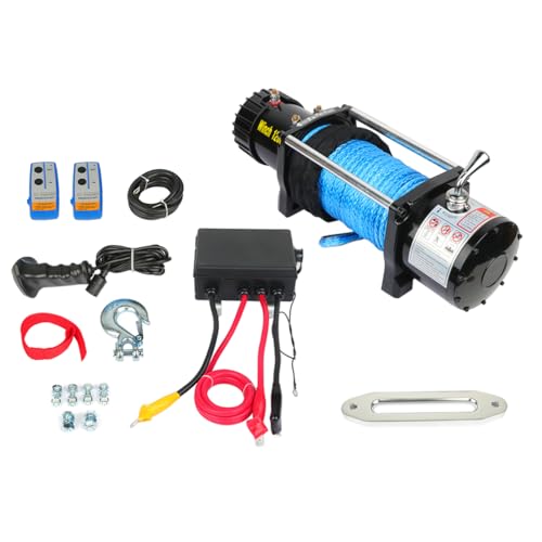 Winche eléctrico ECCPP 12000LBS 12V cuerda sintética miniatura 5