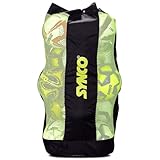 Synco Power Sports Bag | Extra Large Sports Ball Carrying Bag Upto 15 Balls | for Football, Basketball, Volleyball, Netball, Rugby, Beach Ball (Black)