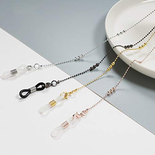 Lurrose 3Pcs Cadeias De Óculos de Metal Óculos Titular Cadeia Óculos Corda Ao Redor Do Pescoço Cinta