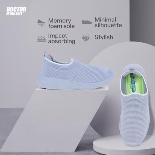 Image of DOCTOR EXTRA SOFT Lightweight Memory Foam Women's Shoes | Walking,Gym,Training,Running,Casual,Sports,Athletics| Stylish,Flexible,Comfortable| Slip-On,Loafers,Lace-Up,Sneaker for Ladies & Girls D-1004