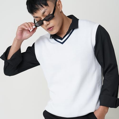 Image of Globus Men Sweater Vest (GS569219 White S)