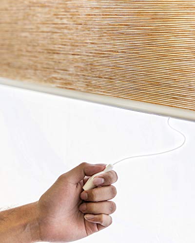 Chicology Roller Shades , Cordless Blinds , Window Shades For Home , Roller Window Shades , Window Treatments , Door Blinds , Light Filtering Shades , Felton Cream (Natural Woven) , 36"W X 72"H #TOP2