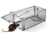 Akunsz 1x Piege a Rat Exterieur Cages Souris XXL Piège à Loir Professionnel Argenté