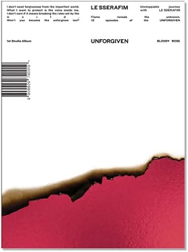 LE SSERAFIM UNFORGIVEN Vol.3 (BLOODY ROSE Version) 1er CD de álbum de estudio+Póster plegable+Tarjeta postal+Postal Detectora de