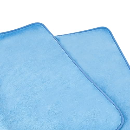Image of Amazon Basics Super Absorbent Microfiber Car Drying Towel, Scratch-Free, Streak-Free, Lint-Free, 36 inch L x 25 inch W, Blue (Pack of 2)