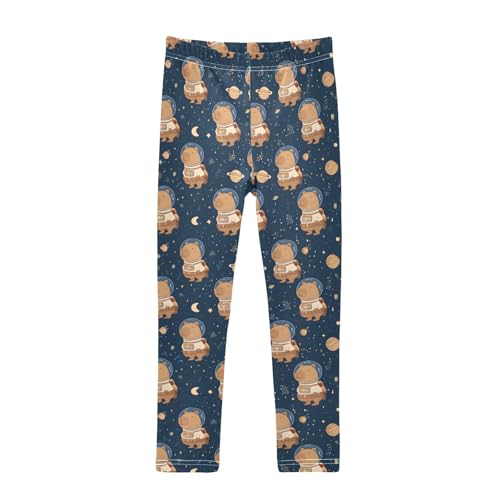 Astronaut Space Capybara Girls Leggings Athletic Pants Tights Stretch Bottom