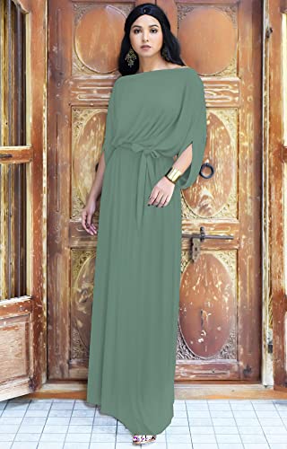 Image of KOH KOH Womens 2026 Flowy Formal Batwing Sleeve Evening Casual Gown