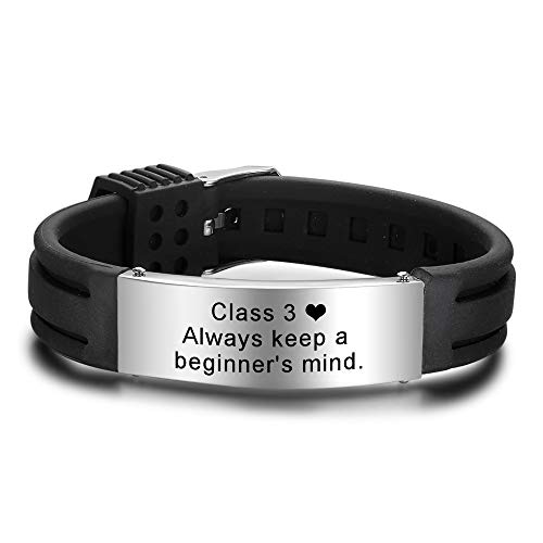 Free Engraving Silicone Medical Bracelet Alert ID for Men and Women Emergency ID Bracelets Adjustable Size Medical Bracelet for Father (Black)