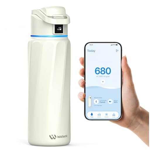 BOOST Smart Water Bottle with Reminder & Tracker, Double Wall Vacuum Insulated Bottles Stainless Steel, 946 ml BPA-Free Wide Mouth for School, Gym, Office, Ideal for Mother's Day