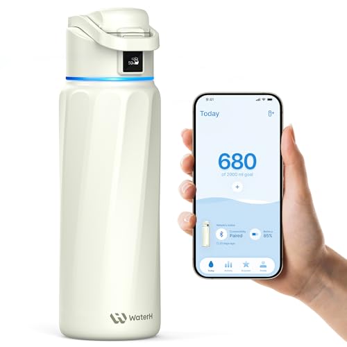 Image of BOOST Smart Water Bottle with Reminder & Tracker, Double Wall Vacuum Insulated Bottles Stainless Steel, 32oz BPA-Free Wide Mouth for School, Gym, Office, Ideal for Mother's Day