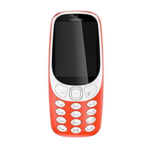 Nokia 3310 2G double SIM - feature phone débloqué GSM, Écran 2,4 pouces, appareil photo 2MP avec flash LED - Rouge
