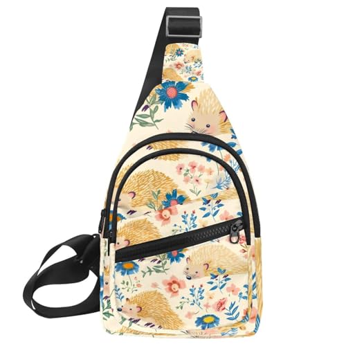 Sac à dos à bandoulière avec sangle réglable et portage ergonomique multicolore