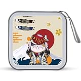 CDケース CD収納ケース 招き猫 鯉のぼり メディア収納バッグ 40枚収納 ディスクケース VCD収納ポーチ 持ち運び便利 旅行 自宅 オフィス用 大容量 おしゃれ メディアファイル シンプル ファスナー付