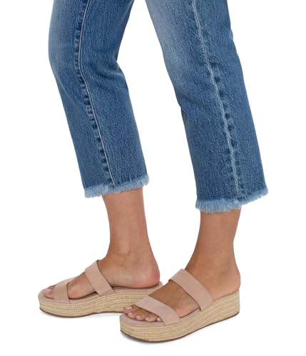Liverpool Los Angeles Womens Liv High-Rise Non Skinny Skinny with Fray Hem Denim Jean 25" Barkshed 124