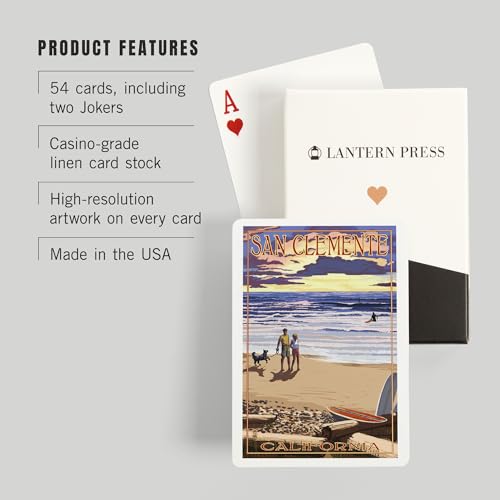 Lantern Press San Clemente California Baraja Póker miniatura 3