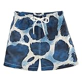 sanluoli Badehose für kleine Jungen, Leopardenmuster, mit Kordelzug, 2T, Blau, Blauer...