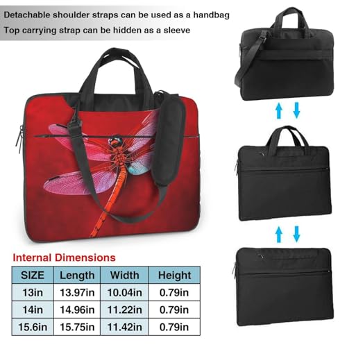 Bolsa Tote para Laptop con diseño de libélula negra miniatura 4