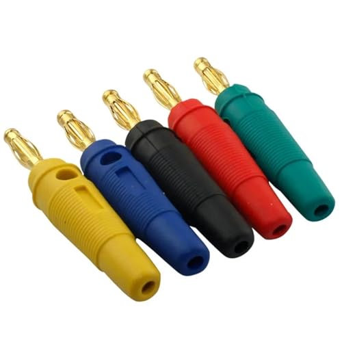 5 conectores de cable para altavoz de 4 mm en cinco colores vibrantes 2