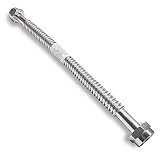 24" X 1" FIP Heavy Duty Durable Stainless Steel Corrugated Water Flex Connector W/ Extra Thick Washe