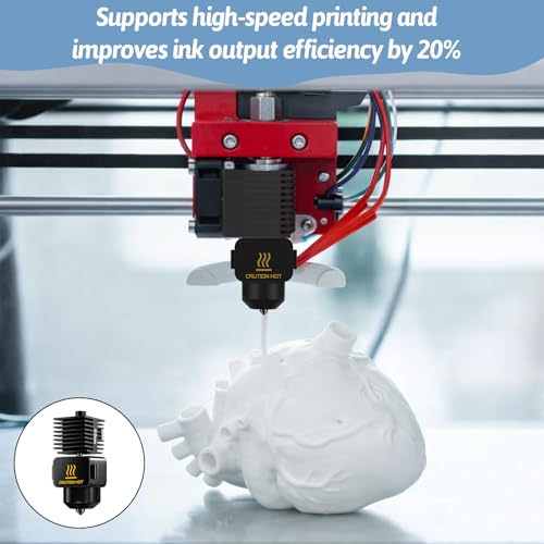 2 Pack Hotend-Set für A1/A1 mini High Temperature Resistant 0.2mm&0.4mm Hardened Steel Nozzle Extruder High flow hot end,with 2 silicone socks und 4 kleinen Schraubenschlüsseln