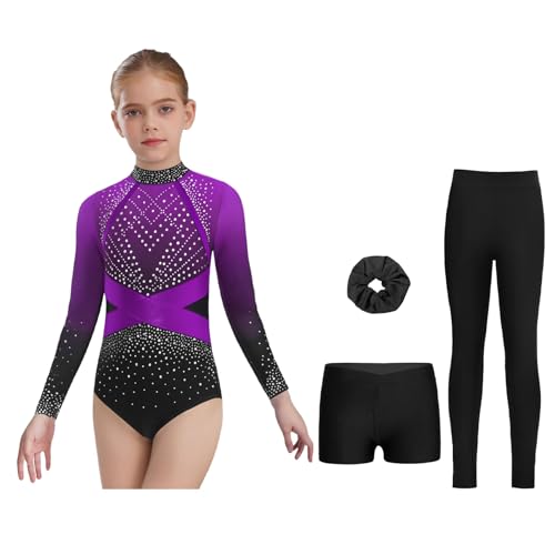 Maillot de patinage artistique pour fille tenue complète pour entraînements et galas de danse