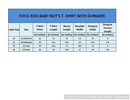 Image of FOCIL Baby Boy's and Baby Girl's Full Sleeve Gudda Denim Dungree With T-shirt for Kids
