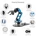 Robotic Arm Kit 6DOF Programming Robot Arm with 5 Servo, Handle, Mechanical Claw and More, PC Software APP Control with Tutorial