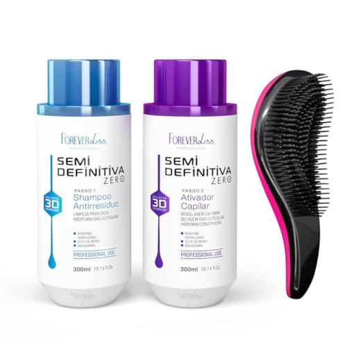 Kit Alisamento Forever Liss Semi Definitivo Forever Liss 300ml + Escova