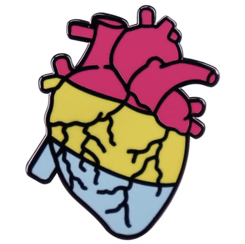 Pin's pansexuel drapeau LGBTQ émail cœur accessoire fierté