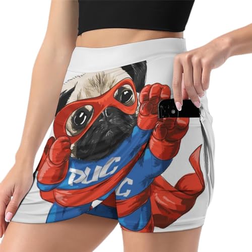 Jupe de tennis carlin femme skort sport avec poche short golf mini jupe de course athlétiques