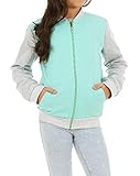 Dykmod Mädchen Baseball Jacke Sweatjacke Zip Kinder hk315 152 Minze