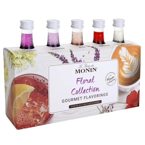 Monin - Gourmet Flavorings Floral Collection, Great for Cocktails, Lemonades,