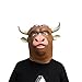 Produktbild thematys Bull Ox Cattle Bulle Ochse Bull Stier Maske - perfekt für Fasching, Karneval & Halloween - Kostüm für Erwachsene - Latex, Unisex Einheitsgröße