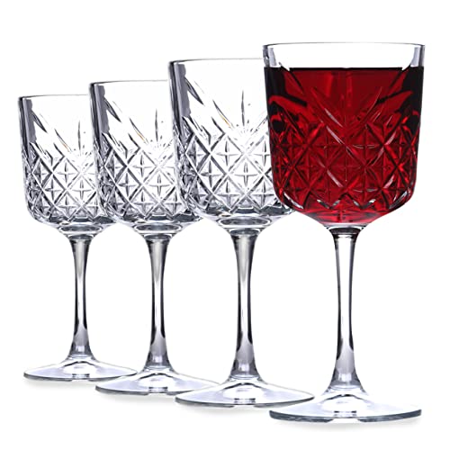 GOSOYO Vintage Coupe Verres Lot de 4, Champagne, Cocktail, Verres à vin, Verrerie à longue tige (11 oz/330 ml) Cover
