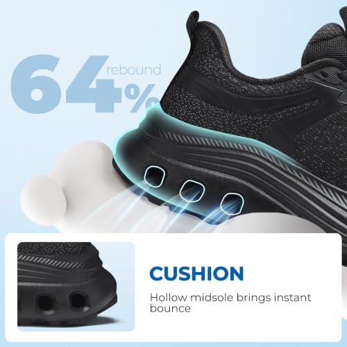 Image of Women's Arch Support Walking Shoes - Cushioned Lightweight Orthopedic Slip on Sneakers Breathable Non Slip Athletic Shoe for Running Gym Workout Daily Wear