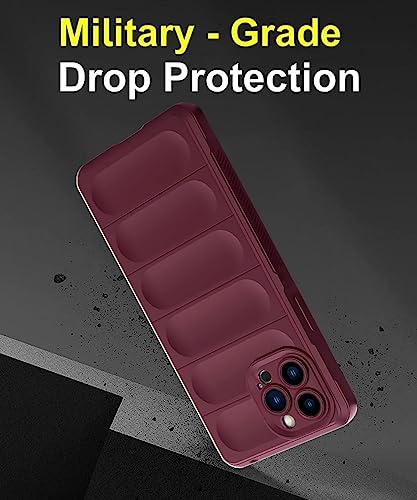 Image of WOW IMAGINE Ultimate Silicon Back Cover Case for Apple iPhone 12 Pro Max | Military Grade Drop Protection Shockproof Bumper | Anti-Slip Grip | Scratch Proof Micro-Fibre Cloth Inside (Crimson Red)