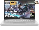 ASUS ROG Zephyrus G14 VR Ready Gaming Laptop 14" QHD 120Hz IPS (100% sRGB) AMD Octa-Core Ryzen 9 5900HS (Beats i9-10885H) 40GB RAM 2TB SSD GeForce RTX 3060 6GB Backlit FP Win10 + HDMI Cable (Renewed)